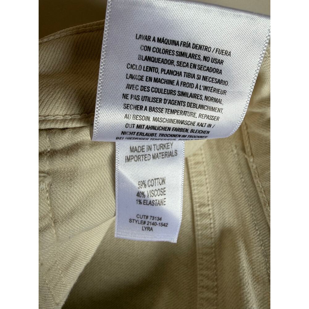 Citizens of Humanity Women's Cream Lyra High Rise Wide Leg Crop Jeans Size 27 - Picture 16 of 16